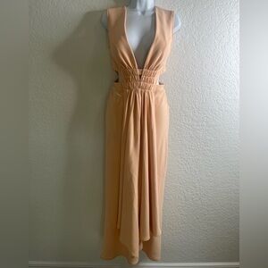 Acler Raven Sleeveless Cut Out Maxi Dress Sz S